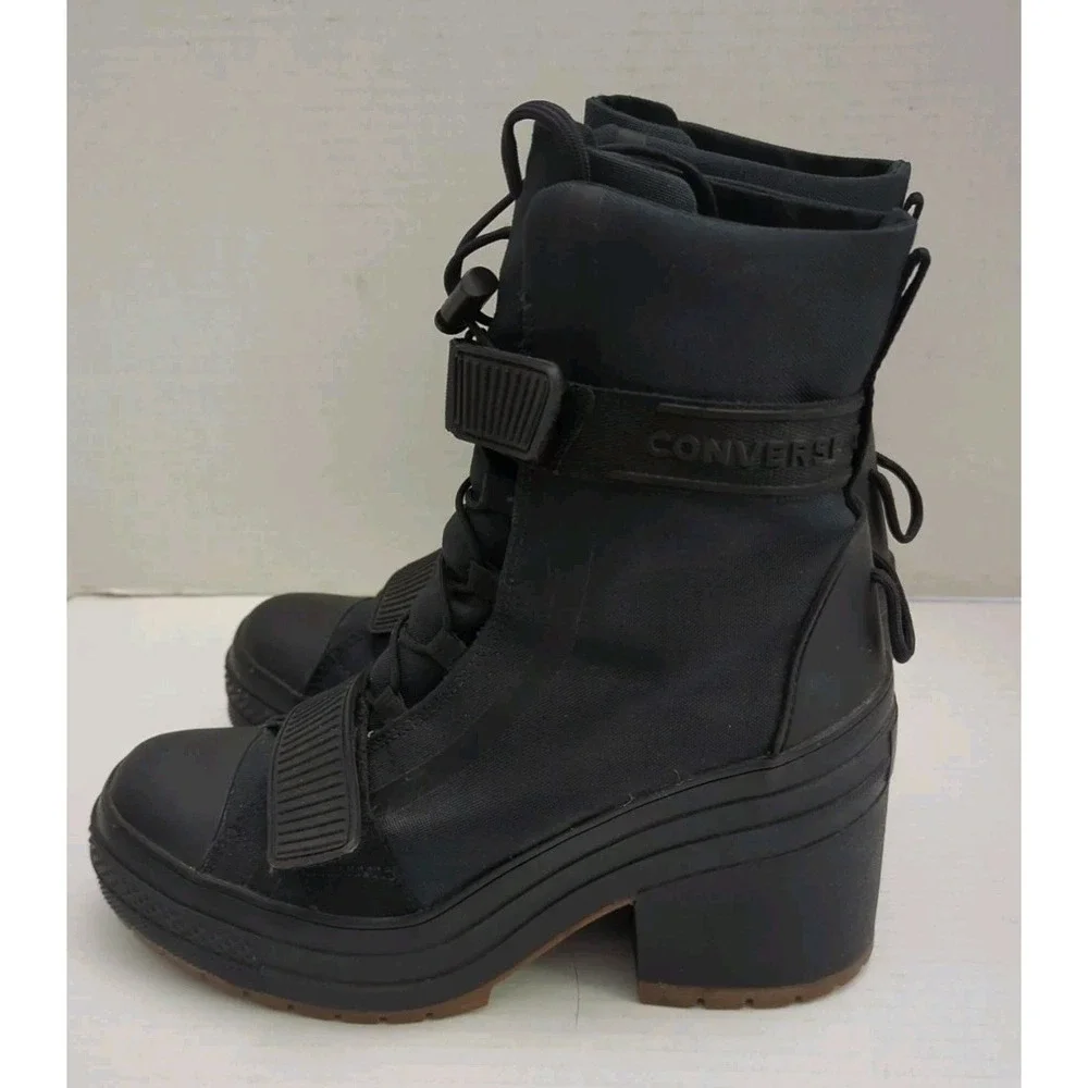 Converse Black Lace Up Boots - Picture 4 of 14